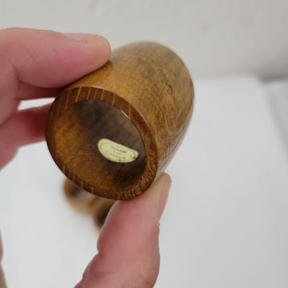 Natural Wood Napkin Rings Set - Picture 3 of 4